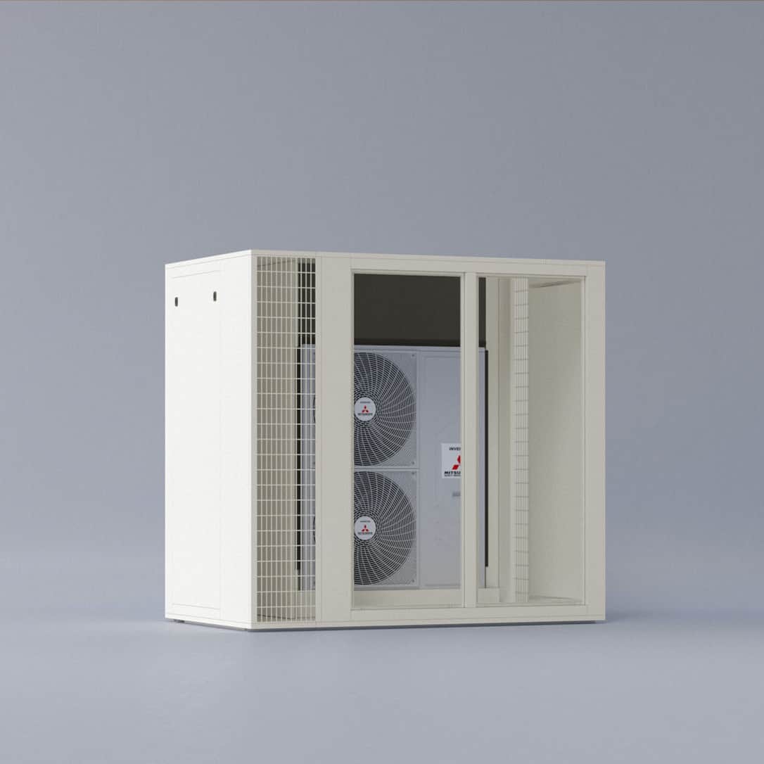 White air conditioning unit
